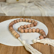 Handcrafted Oversized Decorative Wood Beads – 120cm Beechwood