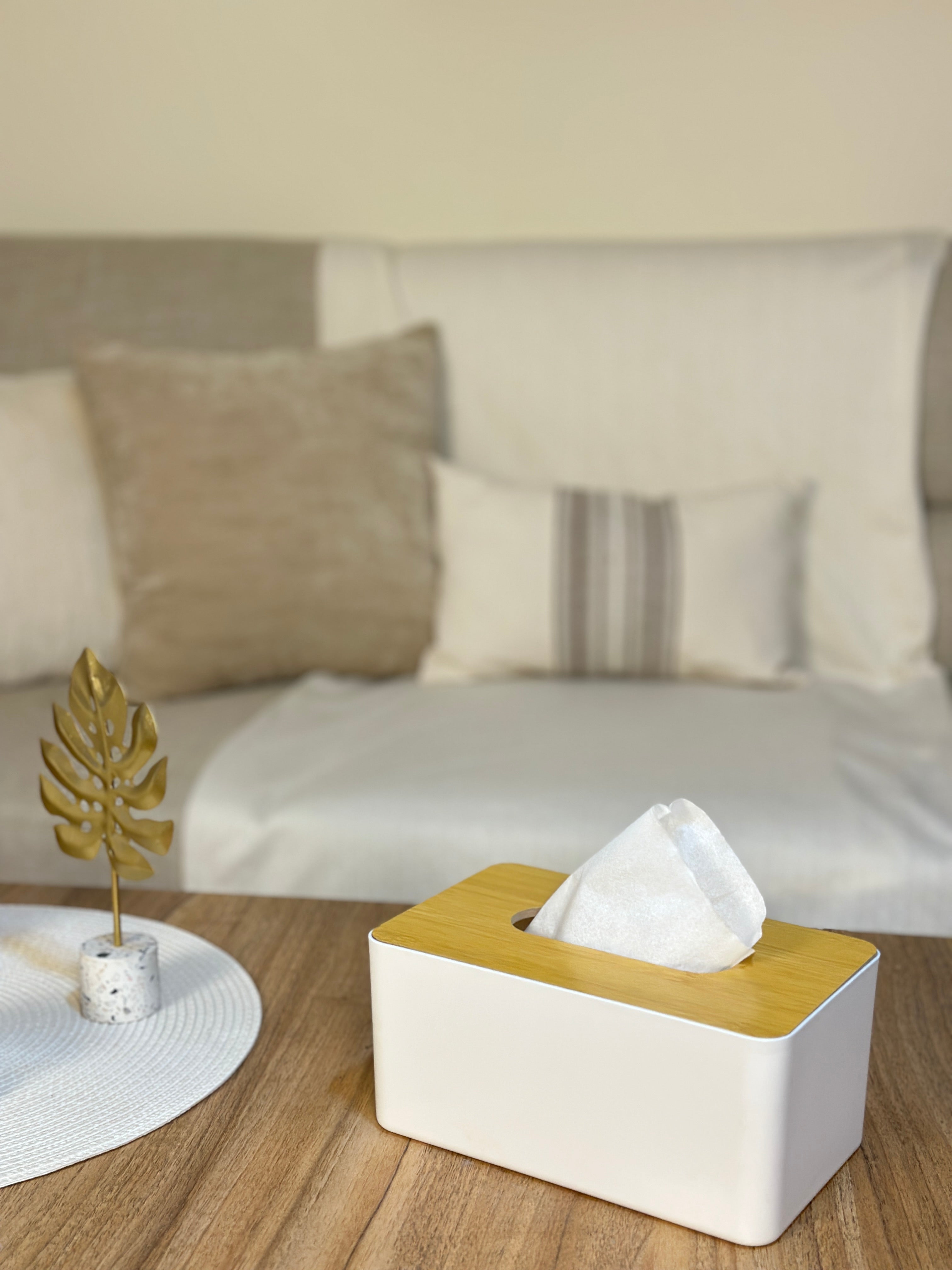 حامل مناديل اكريلك ابيض