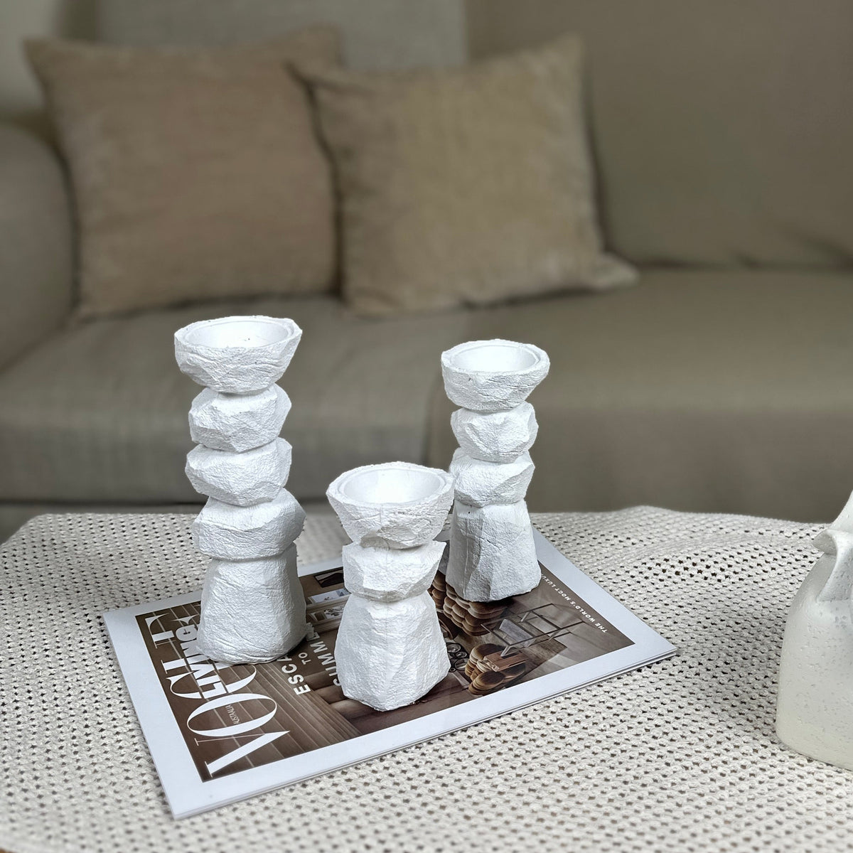 Resin Candle Holder Set