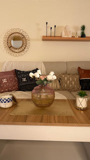 V004فازة زجاجية ملونه