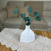 White resin vase