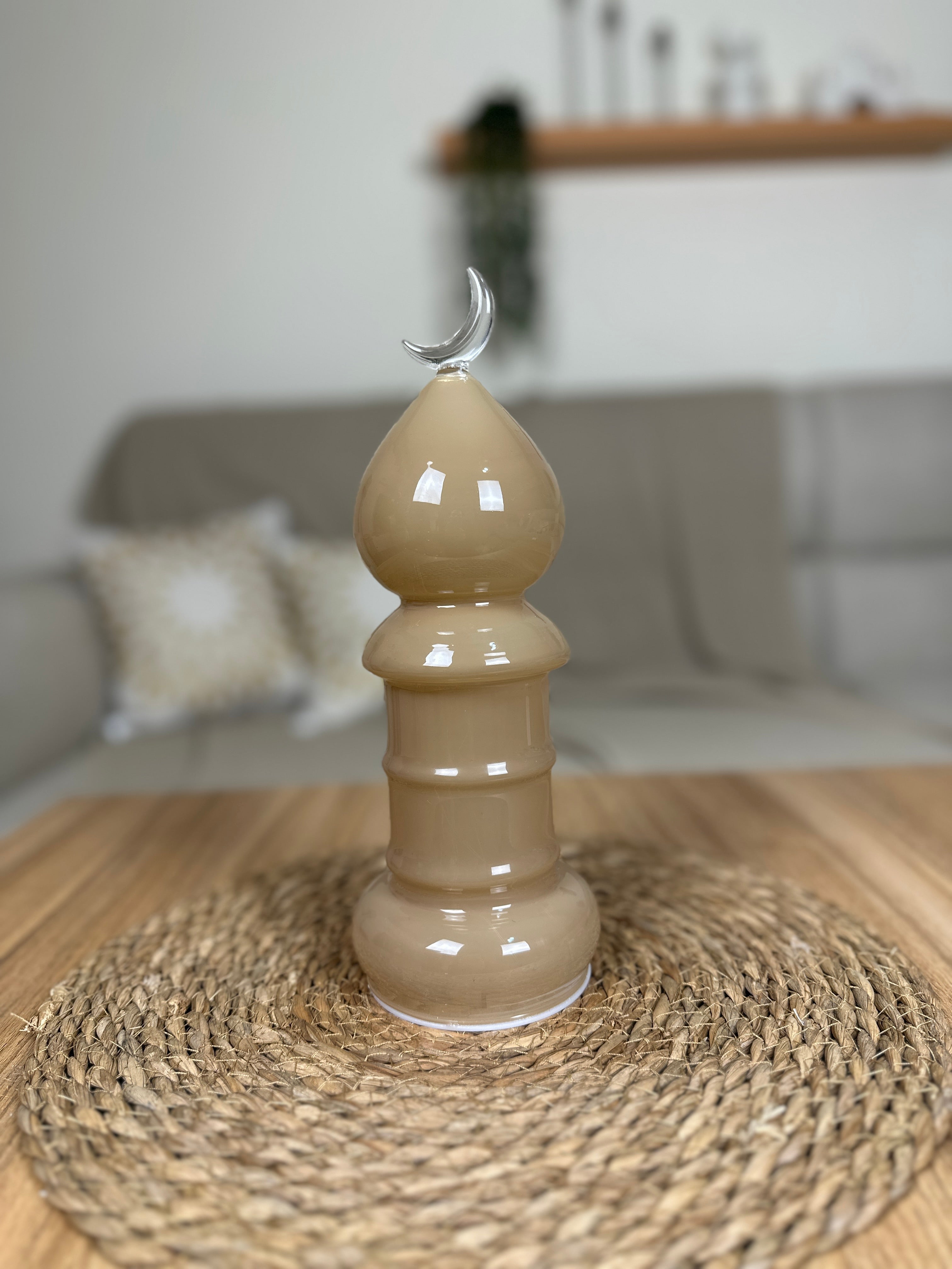 منارة هلال زجاج صغير