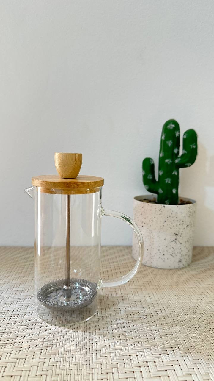 كوفي بريس بغطاء خشب