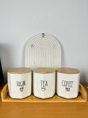 طقم مضلع ابيض  Coffee & Tea