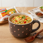 This multi-purpose mug is designed for serving coffee, soup