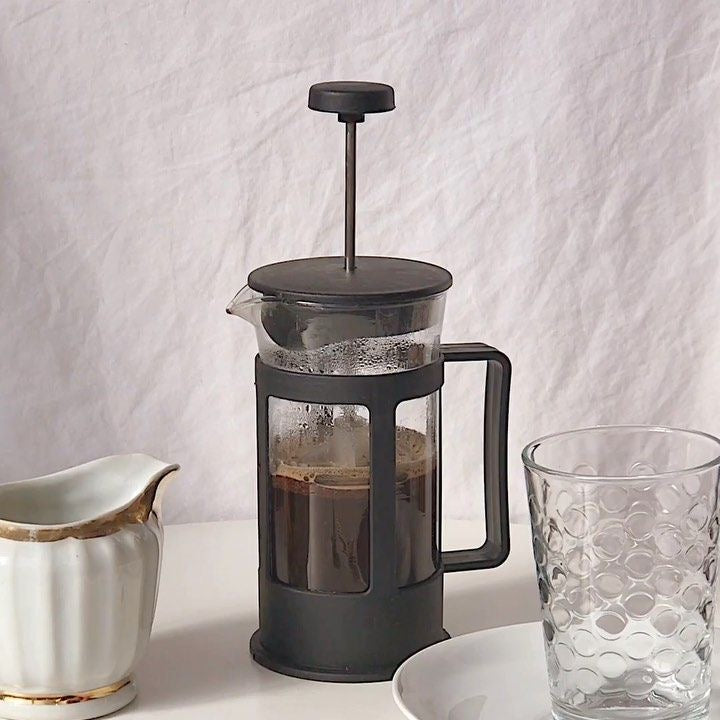 Bear mug + coffee press + straw & straw cleaning brush