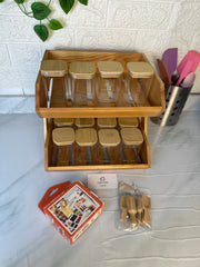 طقم توابل بالاستيكر والاستاند والمعيار