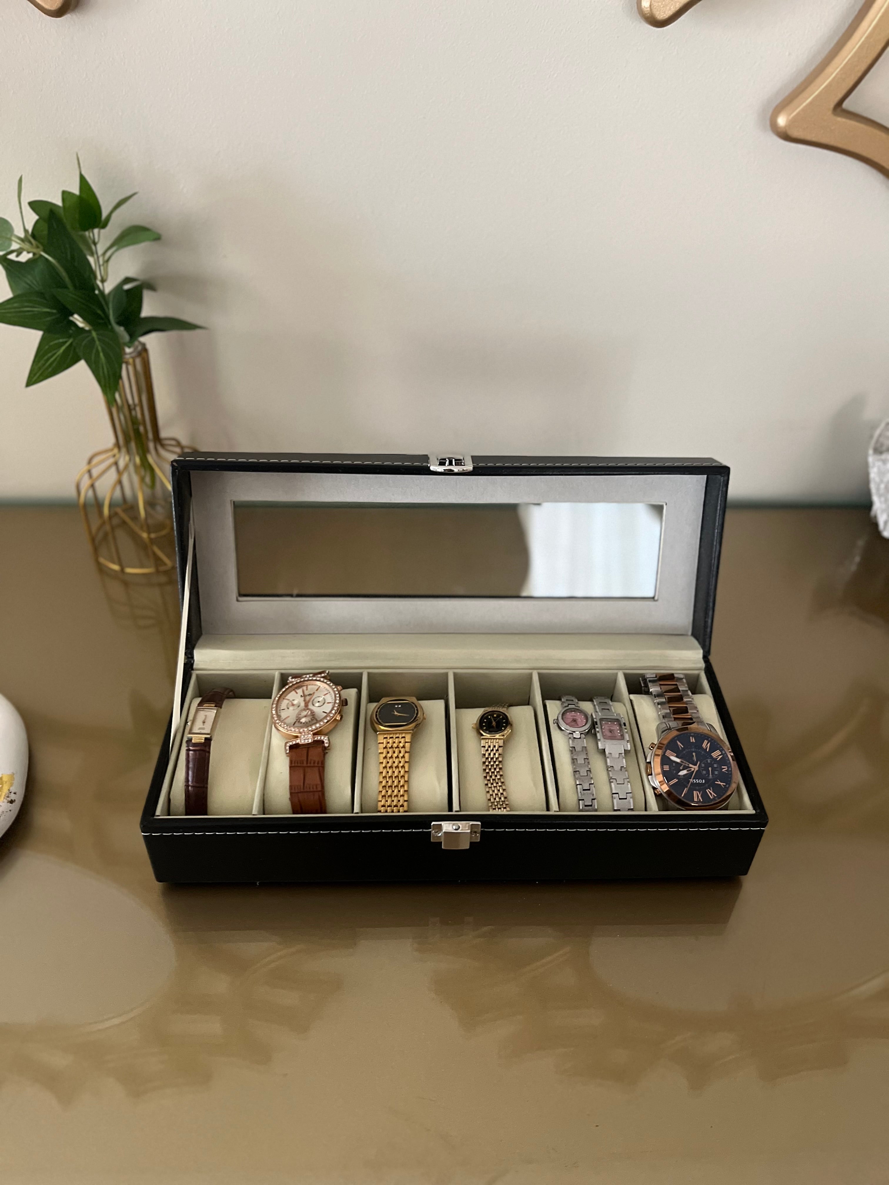 منظم ساعات جلد 6 خانه