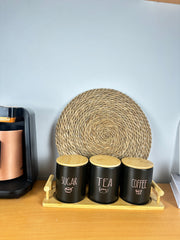 طقم  Coffee & Tea اسود