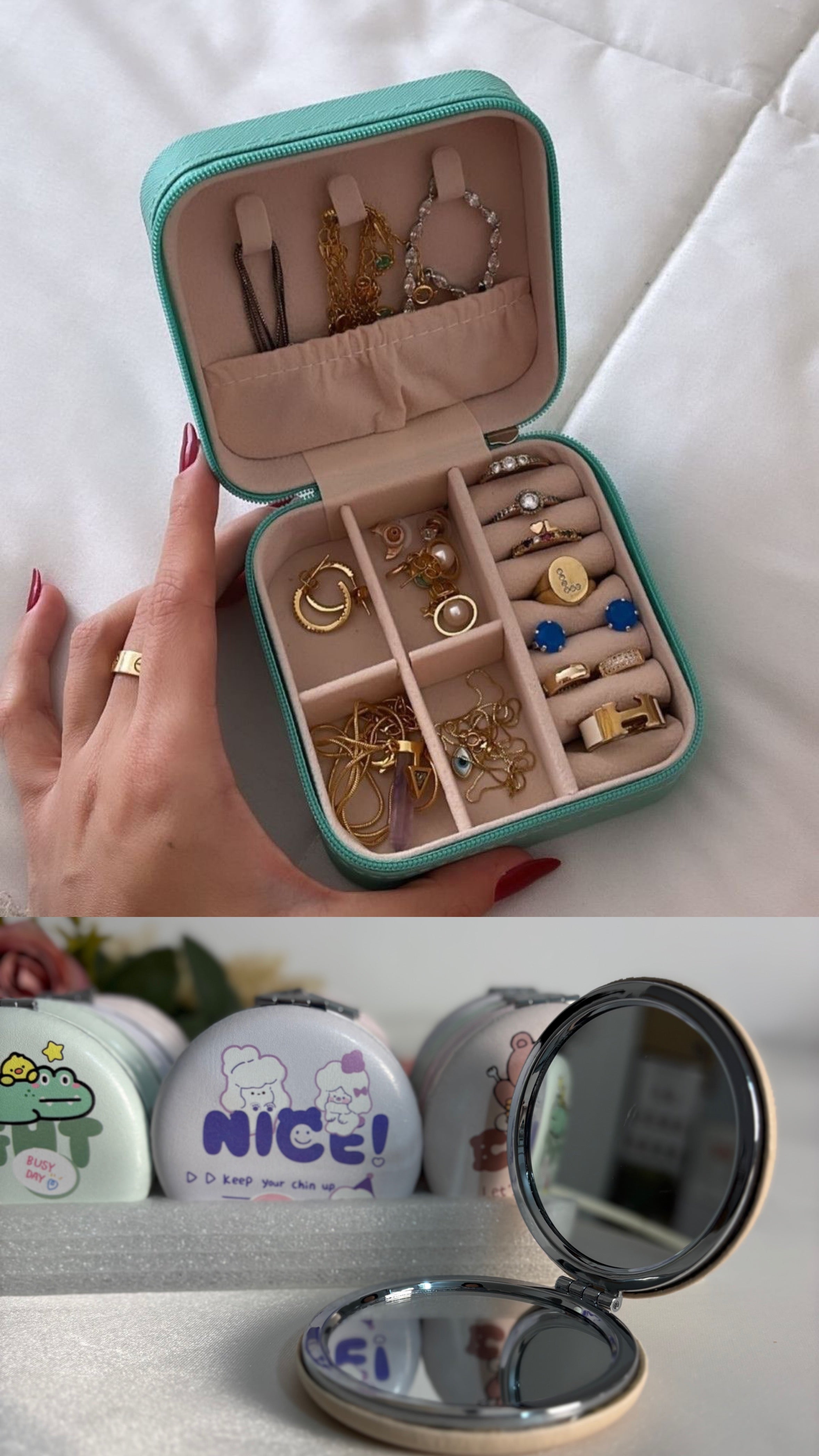 منظم اكسسوارات + مرايا