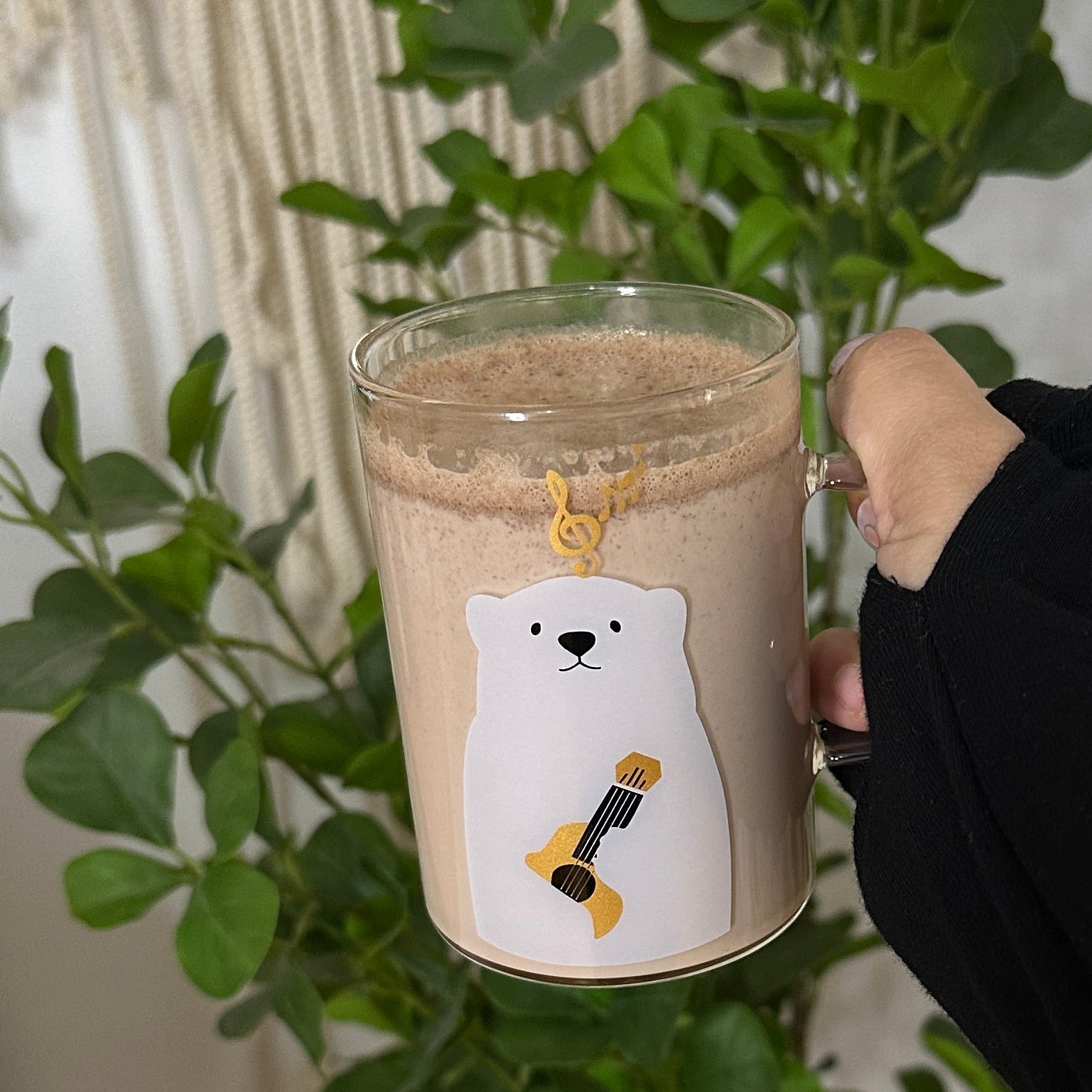 Bear mug + coffee press + straw & straw cleaning brush