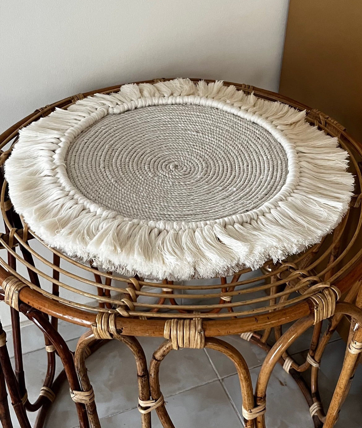 كوستر مكرمية مقاس 48cm