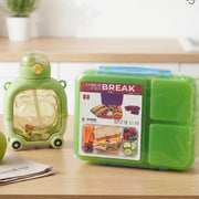 Lunch Box with bottle+ Silicone Brush(gift)