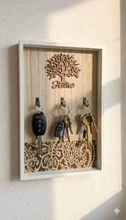 منظم مفاتيح خشبي