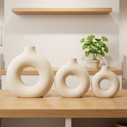 Pottery Vases With Donut Pattern