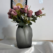 Black glass vase