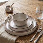 3-Piece Pottery Stoneware Dinner Set