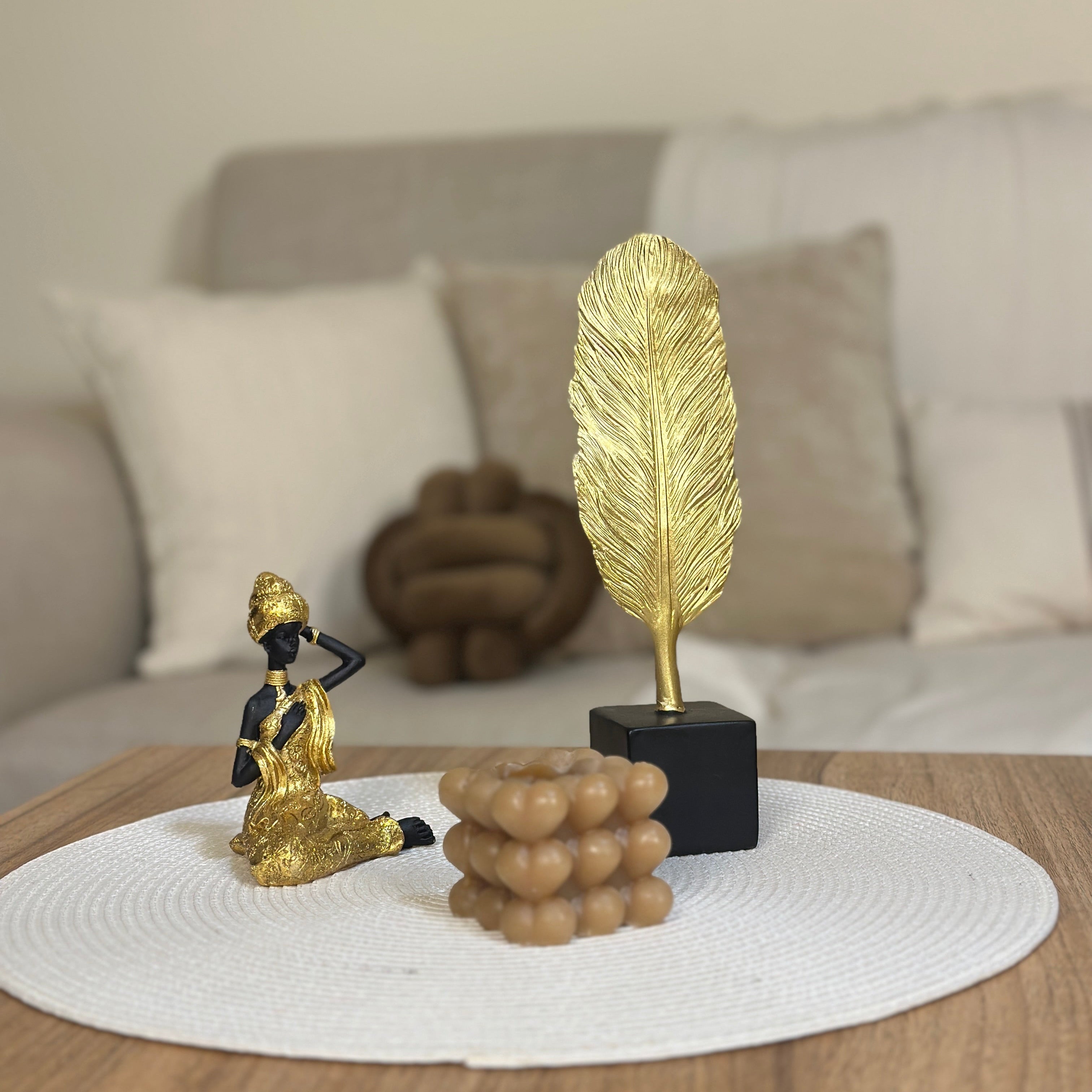 The Gilded African Feather Set