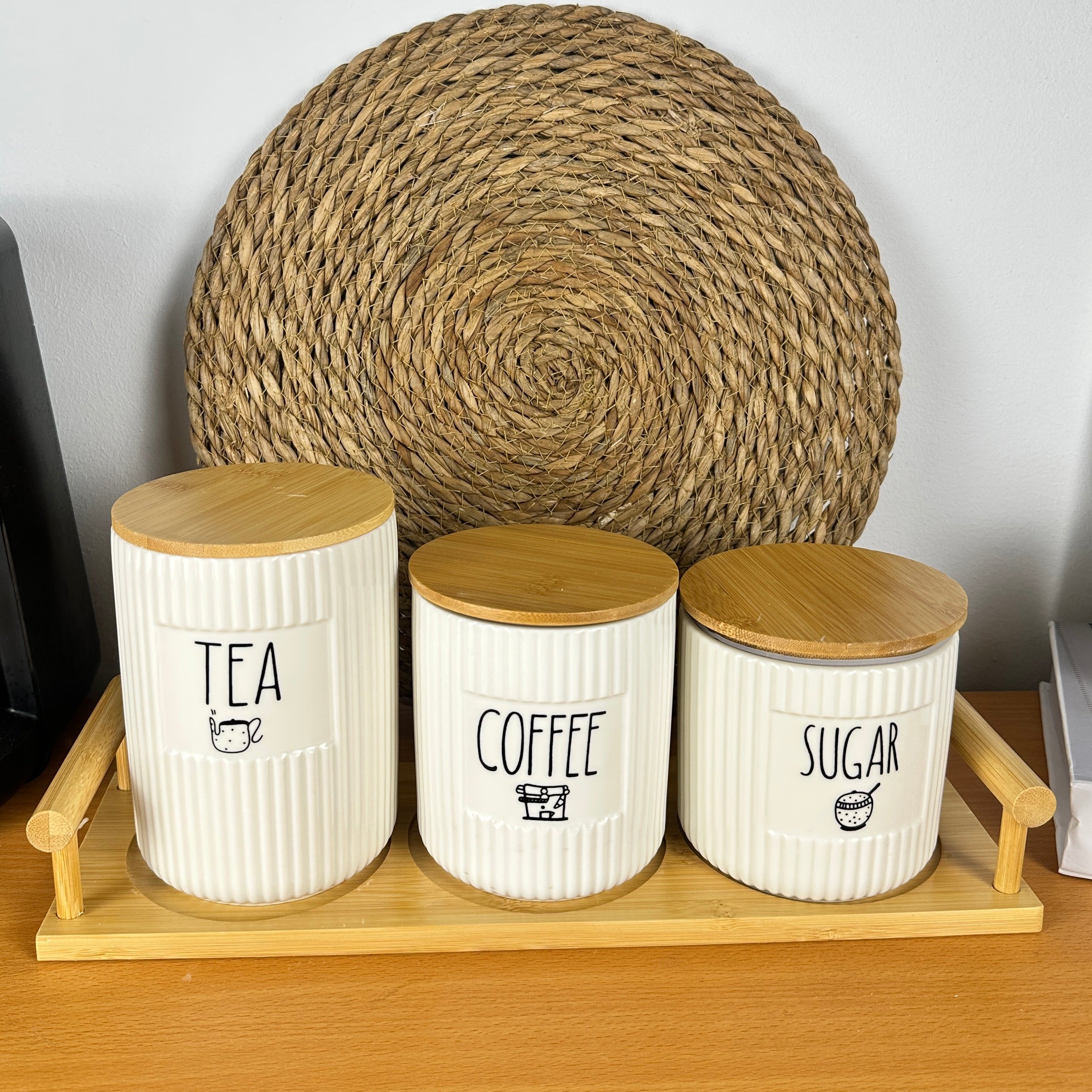 Coffee,Tea,Sugar Canister Set