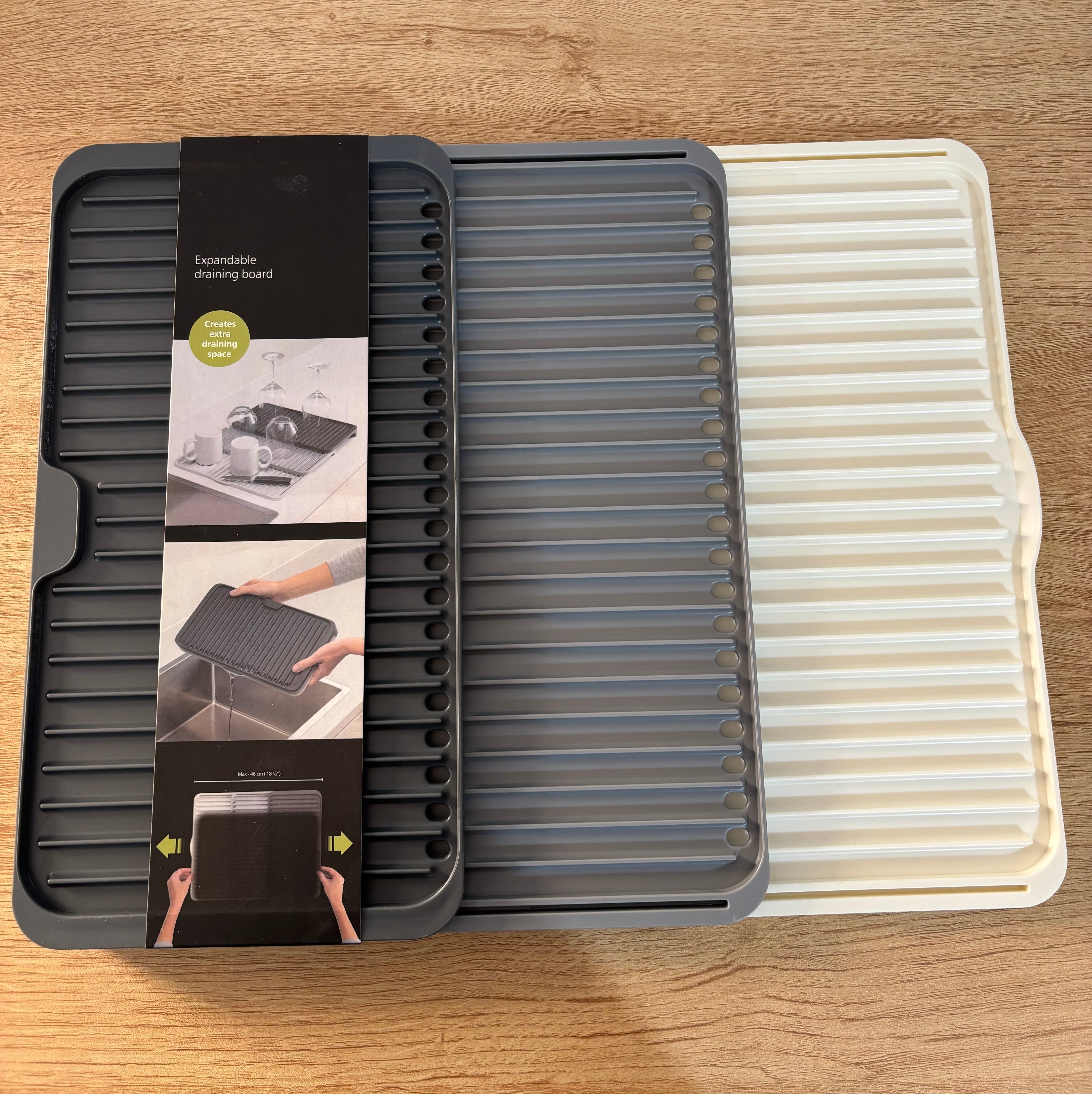 Expandable draining board