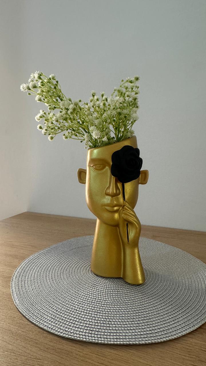 V018 فازة بولى ريزن شكل وجهه