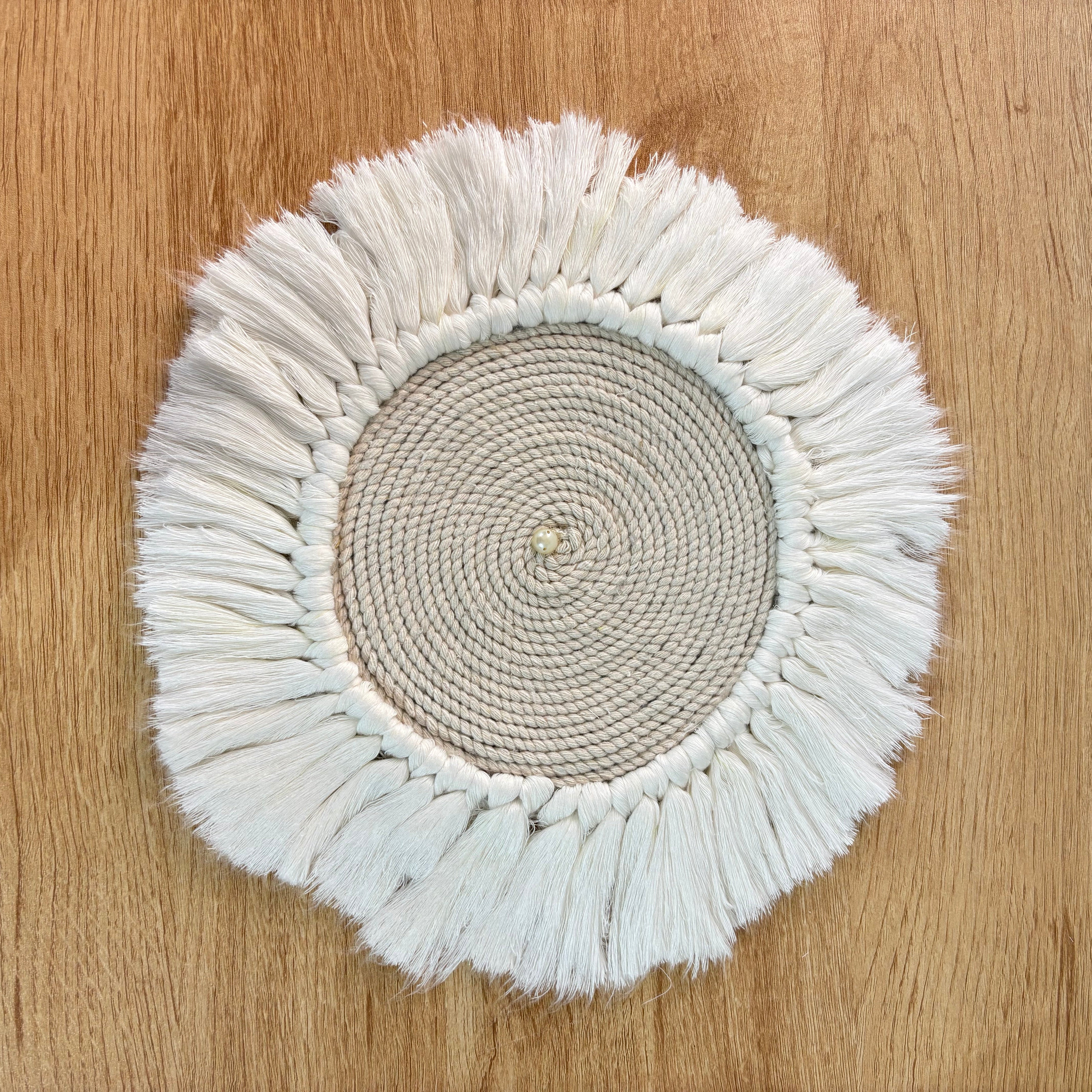 Two pieces of Makrami Coaster size 25
