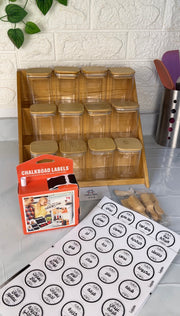 طقم توابل بالاستيكر والسلم والمعيار