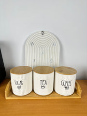 طقم ابيض سيراميك Coffee & Tea