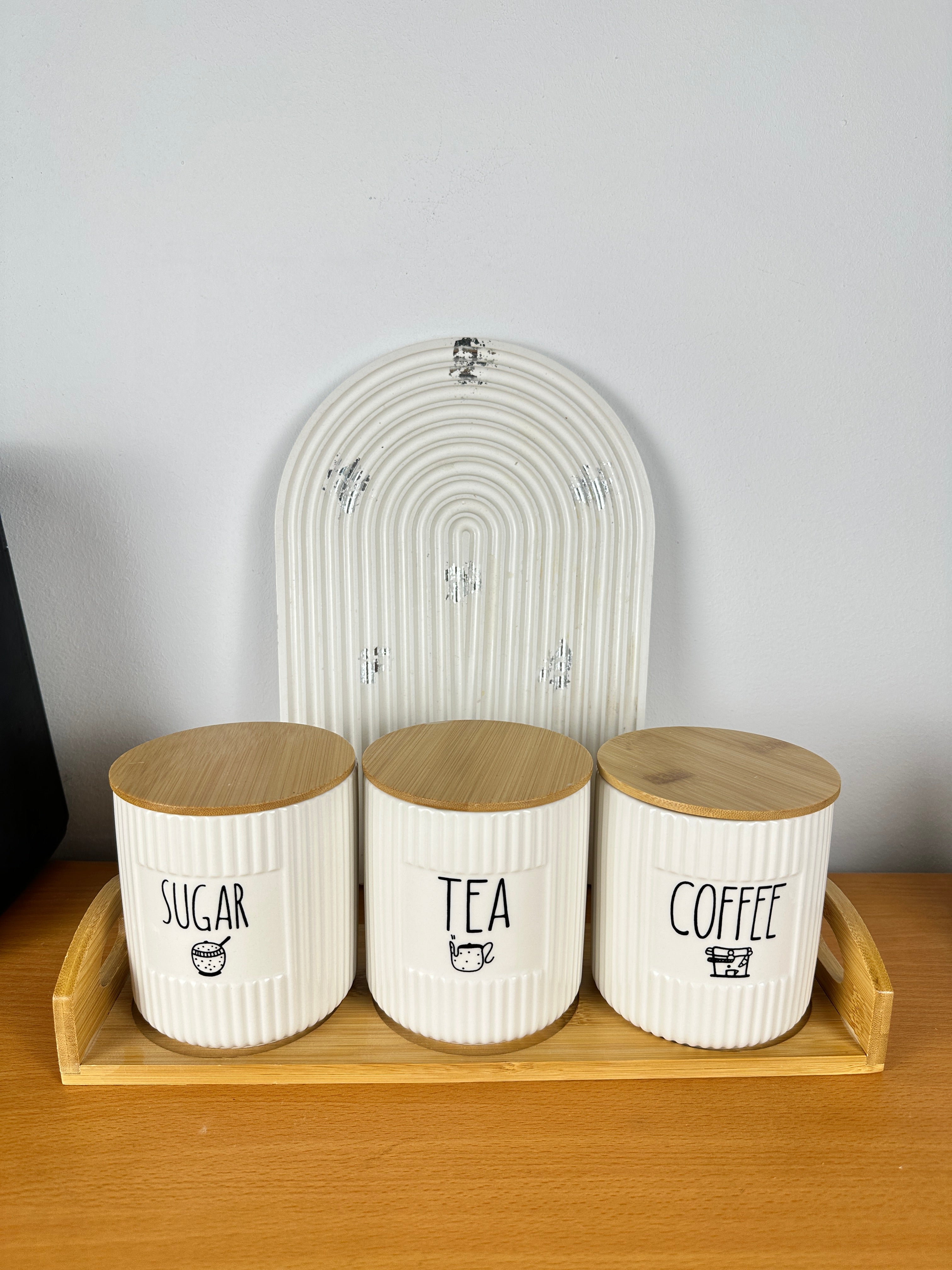 طقم ابيض سيراميك Coffee & Tea