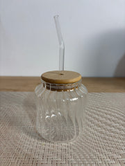 مج زجاج بايركس + شاليموة وفرشة تنظيف