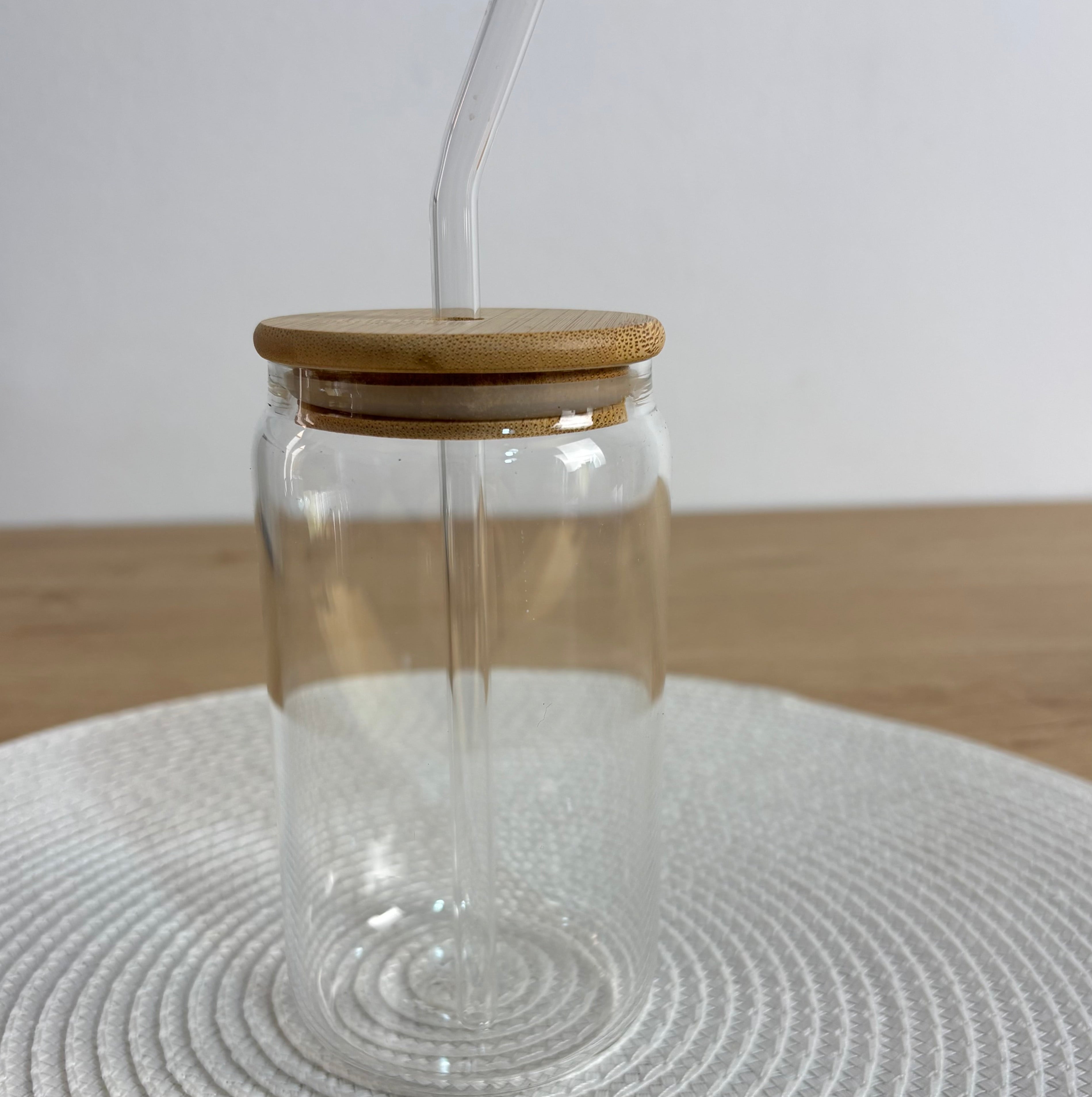Glass Can
 + straw & straw cleaning brush