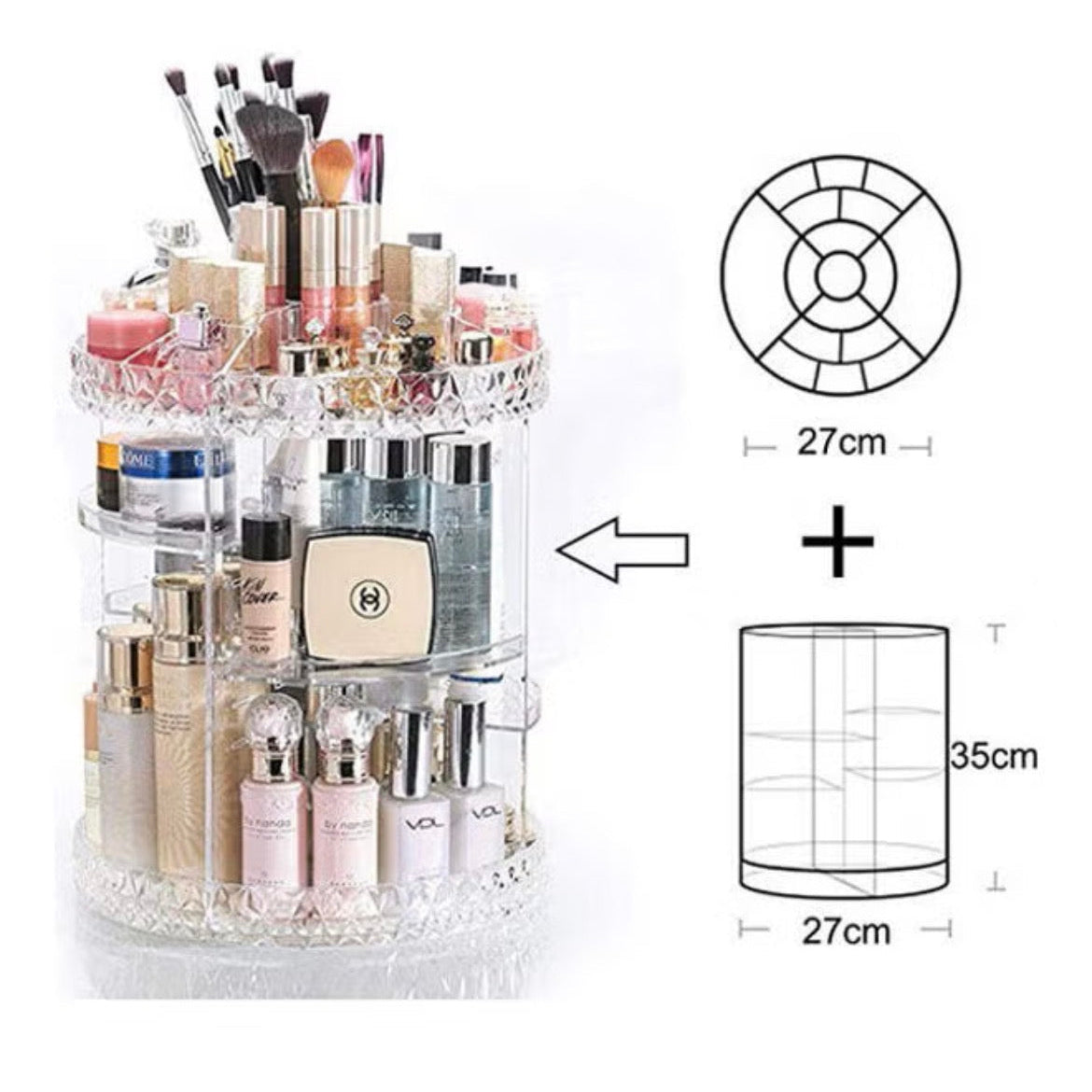 Make-up organizer + microfiber towel (gift)
