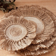 Handwoven Round Jute Coasters – Set of 4