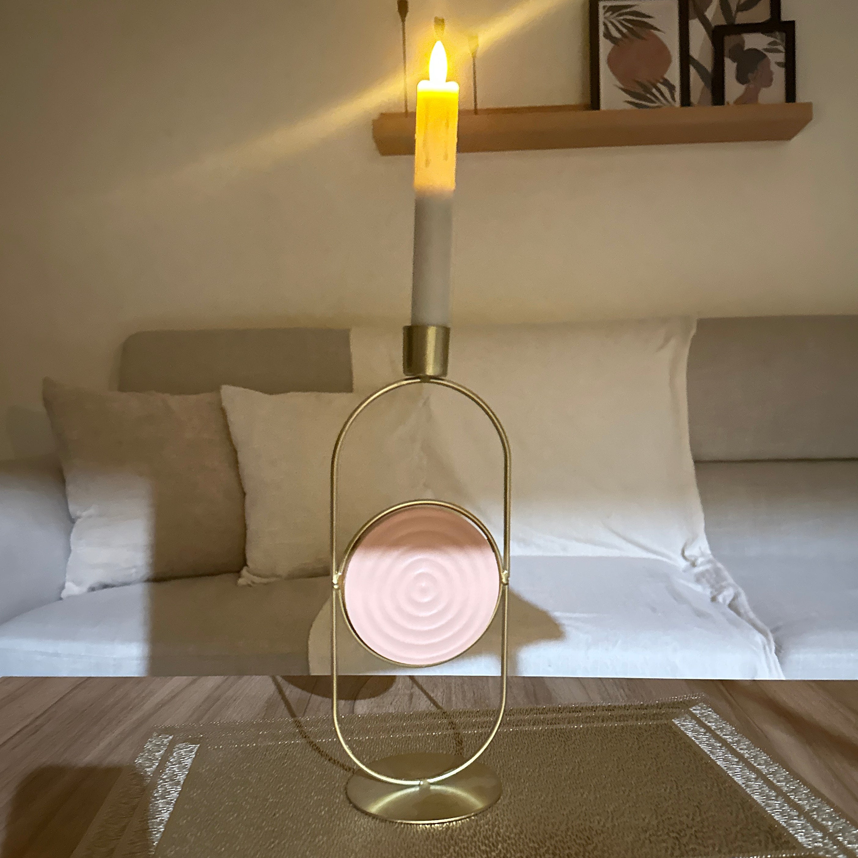 Candle Holder + Acrylic Candle (Gift)