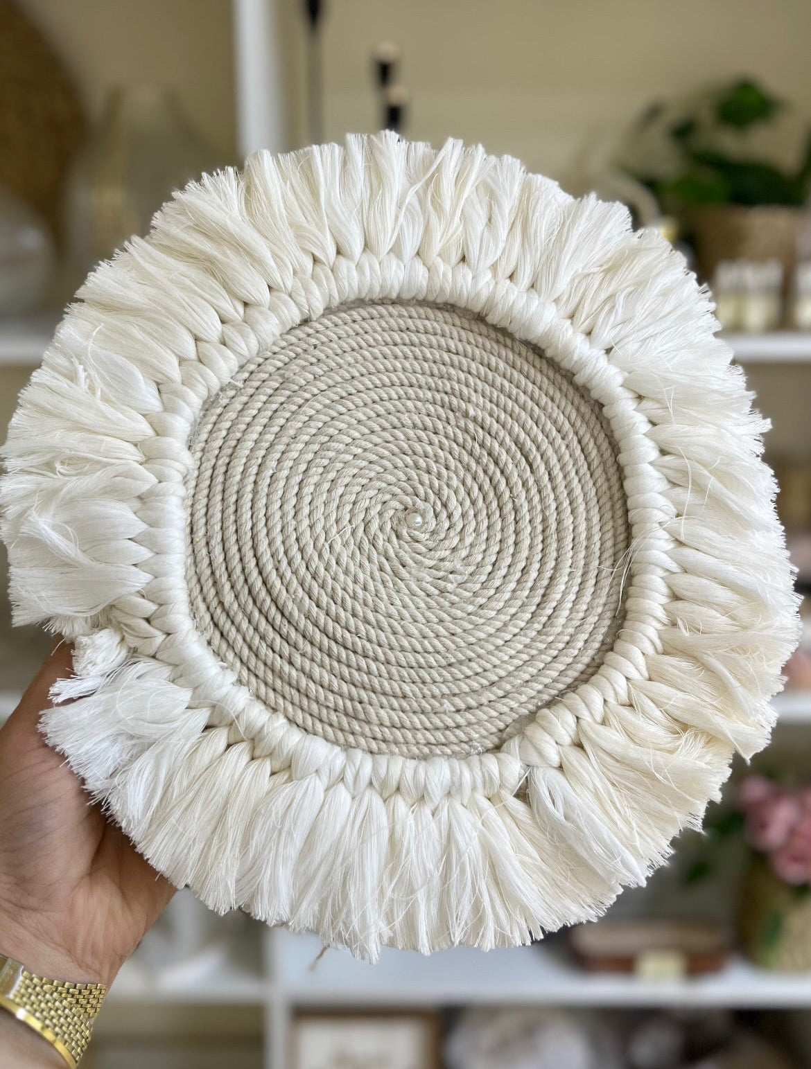 ٢ كوستر مكرمية مقاس 25