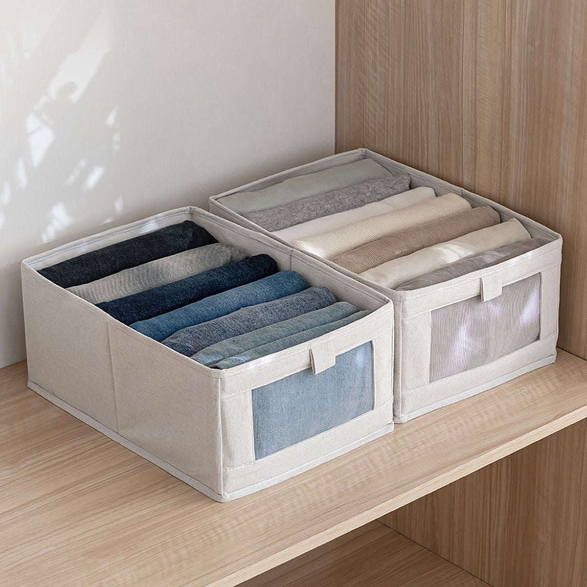 White Fabric Clothes Organizer