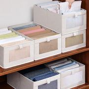 White Fabric Clothes Organizer