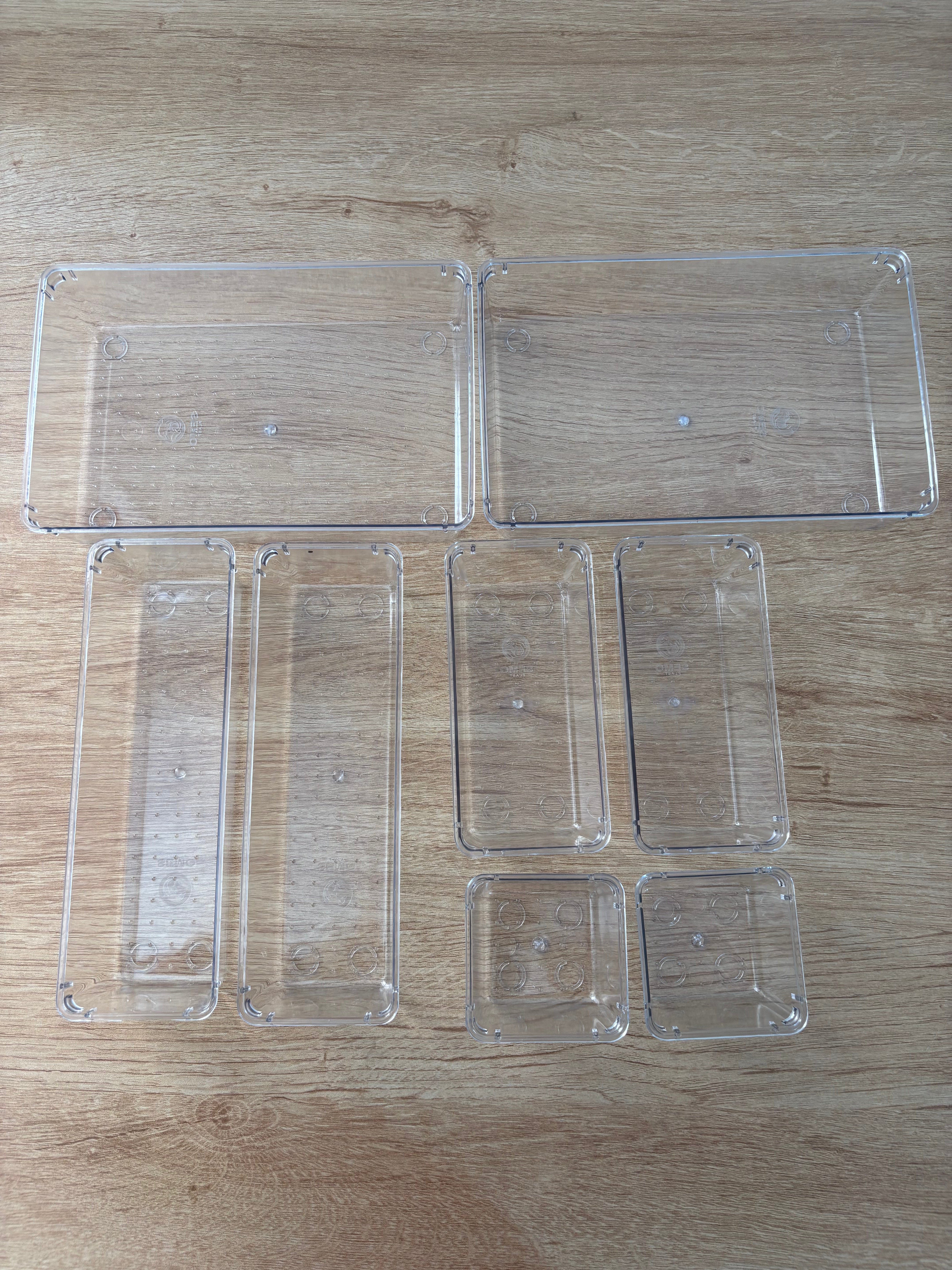 Set of 8 Acrylic Space Saving Storage Box