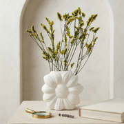 Daisy Bloom Concrete Vase with plant