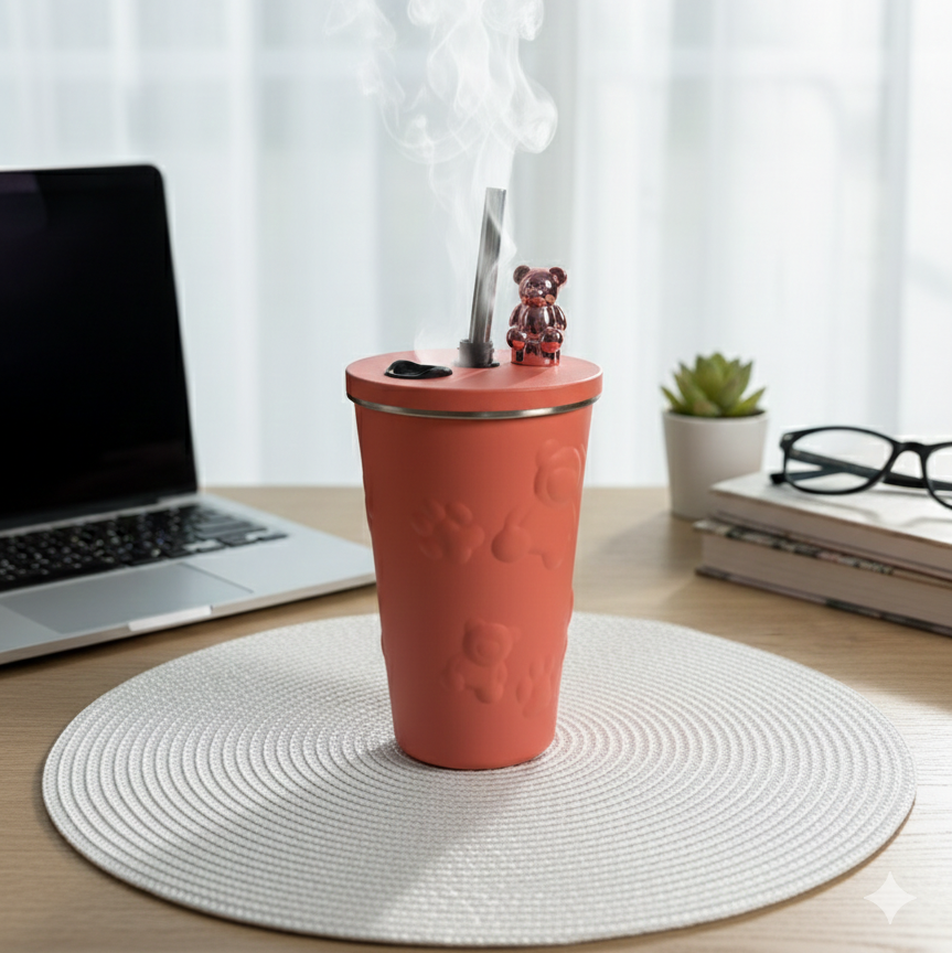 Airtight stainless steel coffee mug