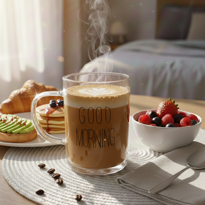 Mug Good morning +straw & straw cleaning brush