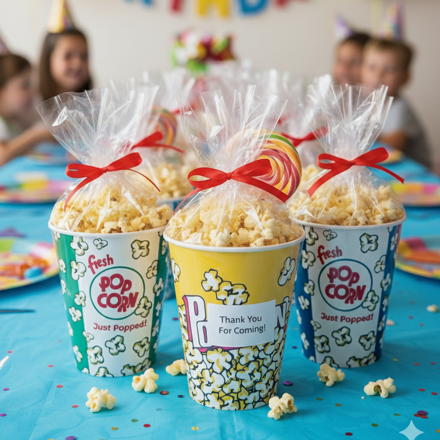 Popcorn Boxes for Snacks and Candy (3 pieces)