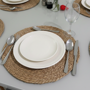 Two pieces of wicker coaster