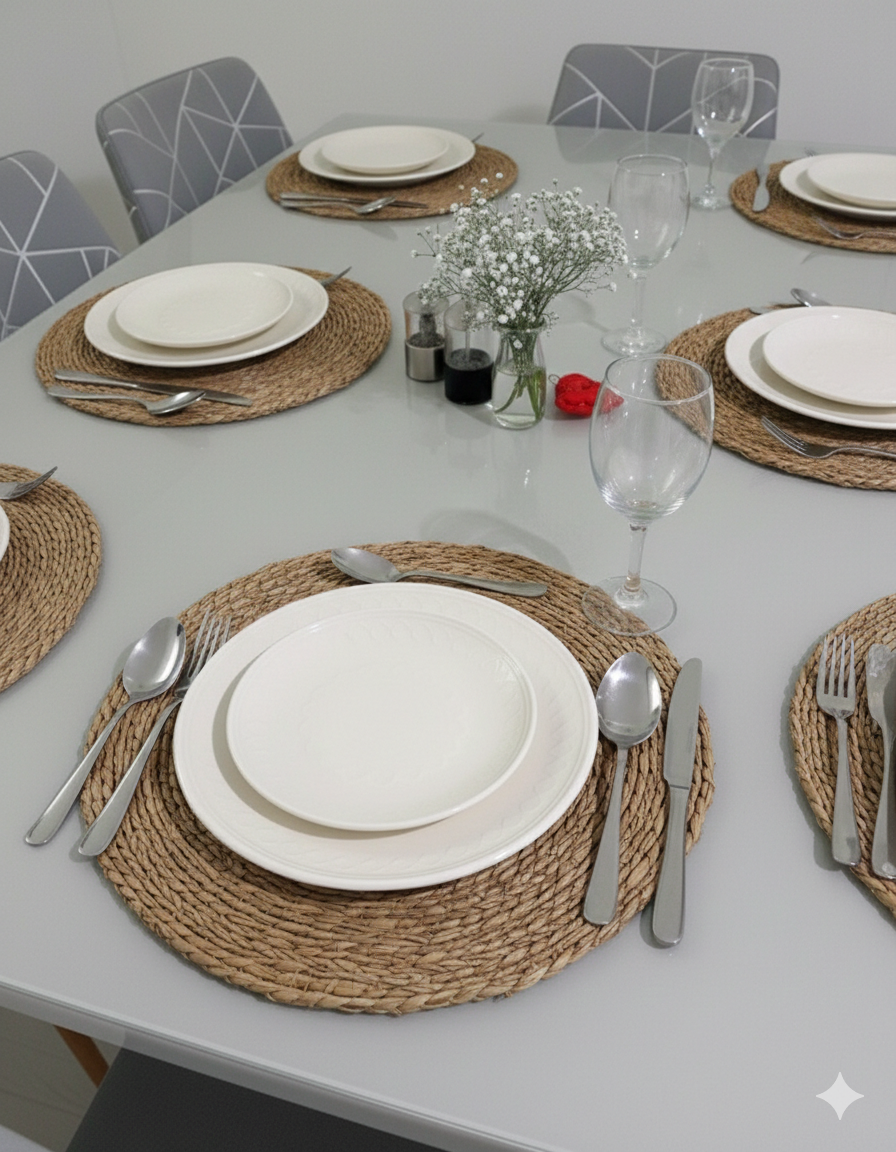 قطعتين كوستر خوص سادة