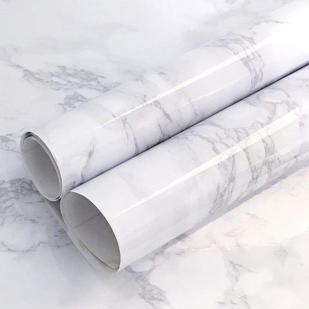 Waterproof and heat-resistant marble sticker roll( buy1 get1 free)