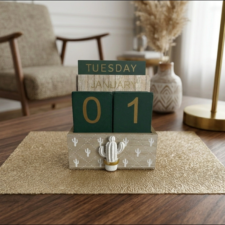 Wooden Calendar + Coaster(gift)