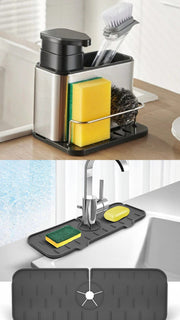 ديسبنسر صابون المطبخ+هولدر سيلكون