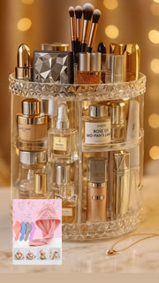 منظم ميك اب دوار + فوطة ميكروفيبر (gift)