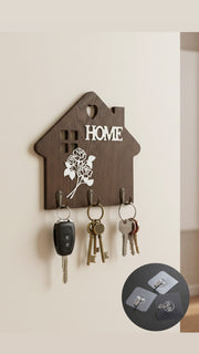 حامل مفاتيح شكل منزل + هوكات دبل فيس (gift)