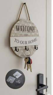 حامل مفاتيح شكل دائرة + هوكات دبل فيس (gift)